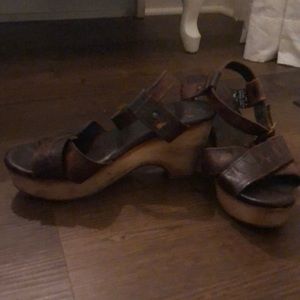 Freebird dark brown leather sandals